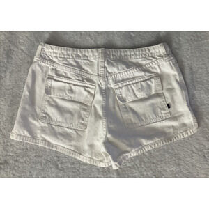 Vintage Y2K Abercrombie & Fitch Shorts White Denim Preppy Womens 6 Buttonfly USA